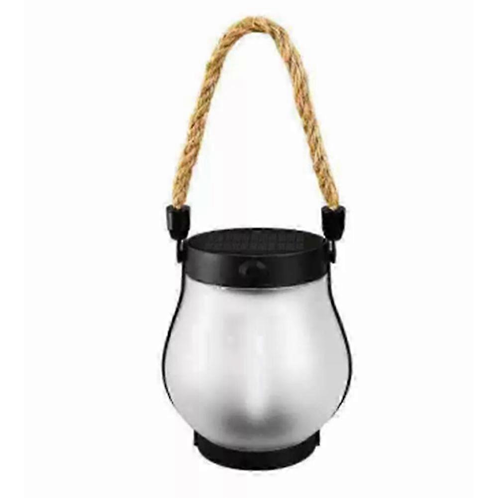 Rustic Solar Flame Lantern Compact