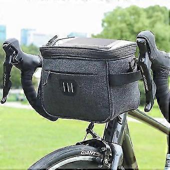 5L vandtæt cykelstyrtaske med touchscreen-kompatibilitet, forreste styrkurv kompatibel med alle mobiltelefoner SOD