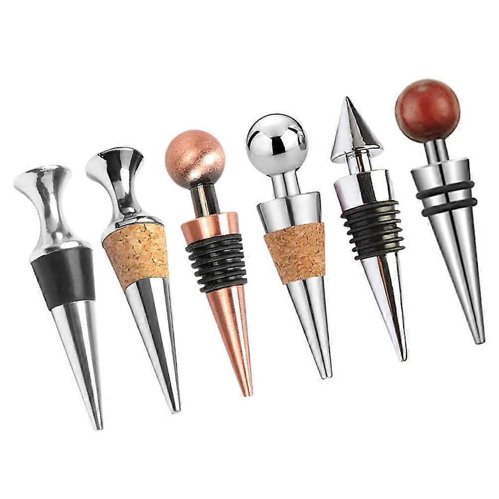 Red Stoppers Practical Stopper for Bottle Use 6Pcs Pack