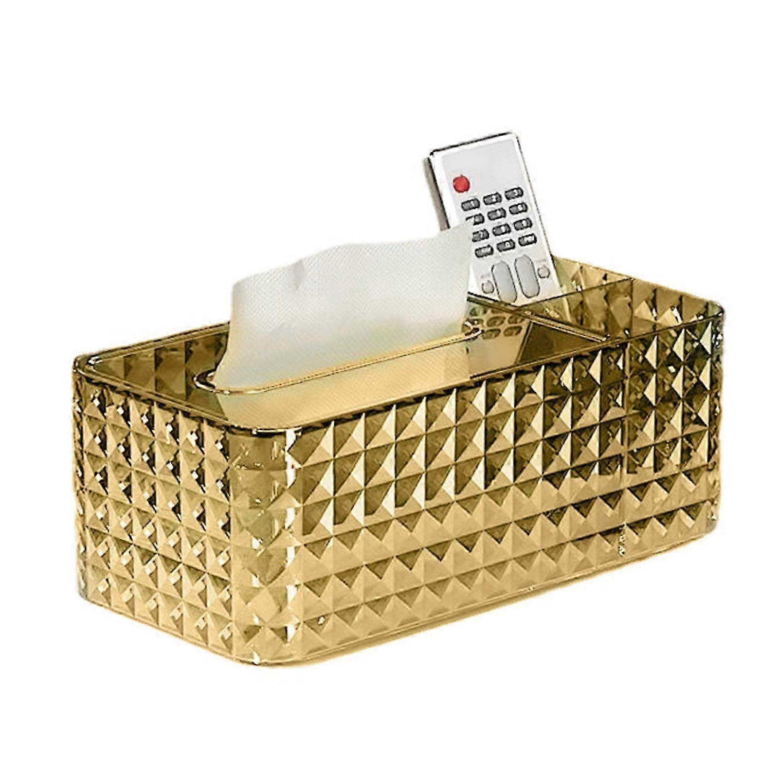 Rhombus Pattern Transparent Tissue Box