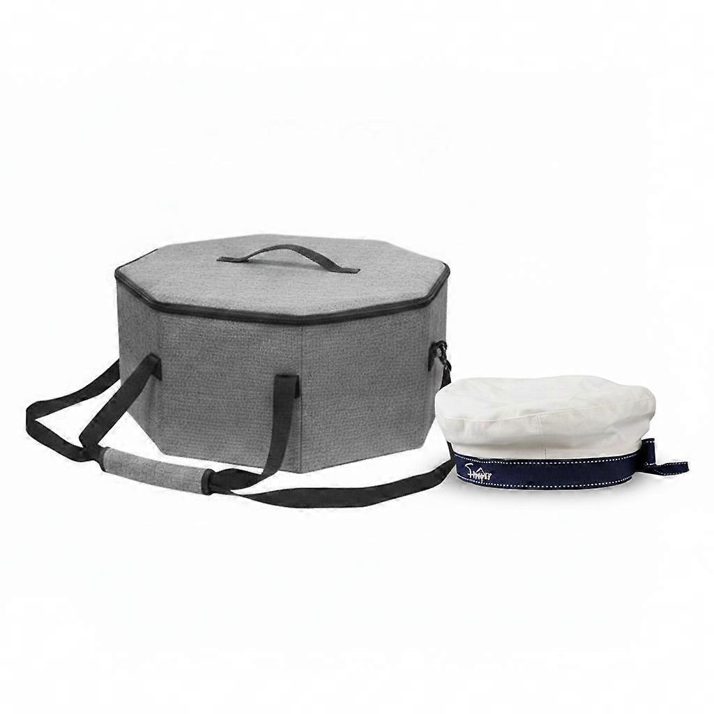 Navy Sailor Hat Adjustable Cap And Hat Storage Case 17 Inch Diameter for