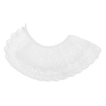 Lace Collars For Women Delicate Lace Collar Elegant Bow Design Daily Wear White 43X12X1CM Fashion Accessory 1Pcs