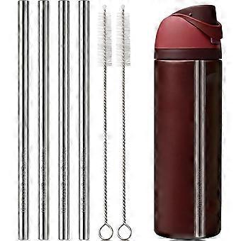 Confezione di cannucce di ricambio in metallo per bottiglie d'acqua Owala FreeSip da 24/32 oz.