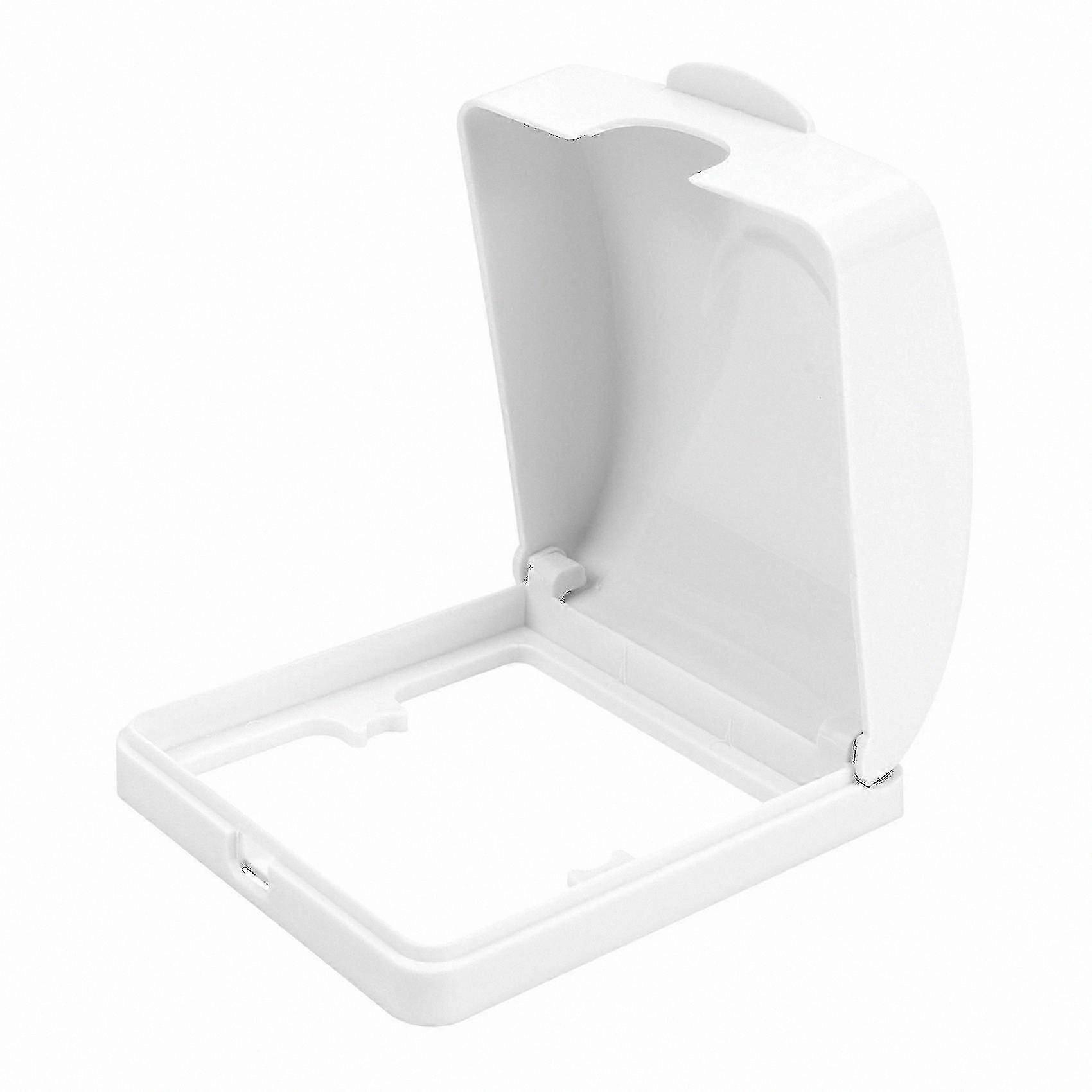 Bathroom Wall Switch Flip Cap Protector Cover - White Plastic, Waterproof