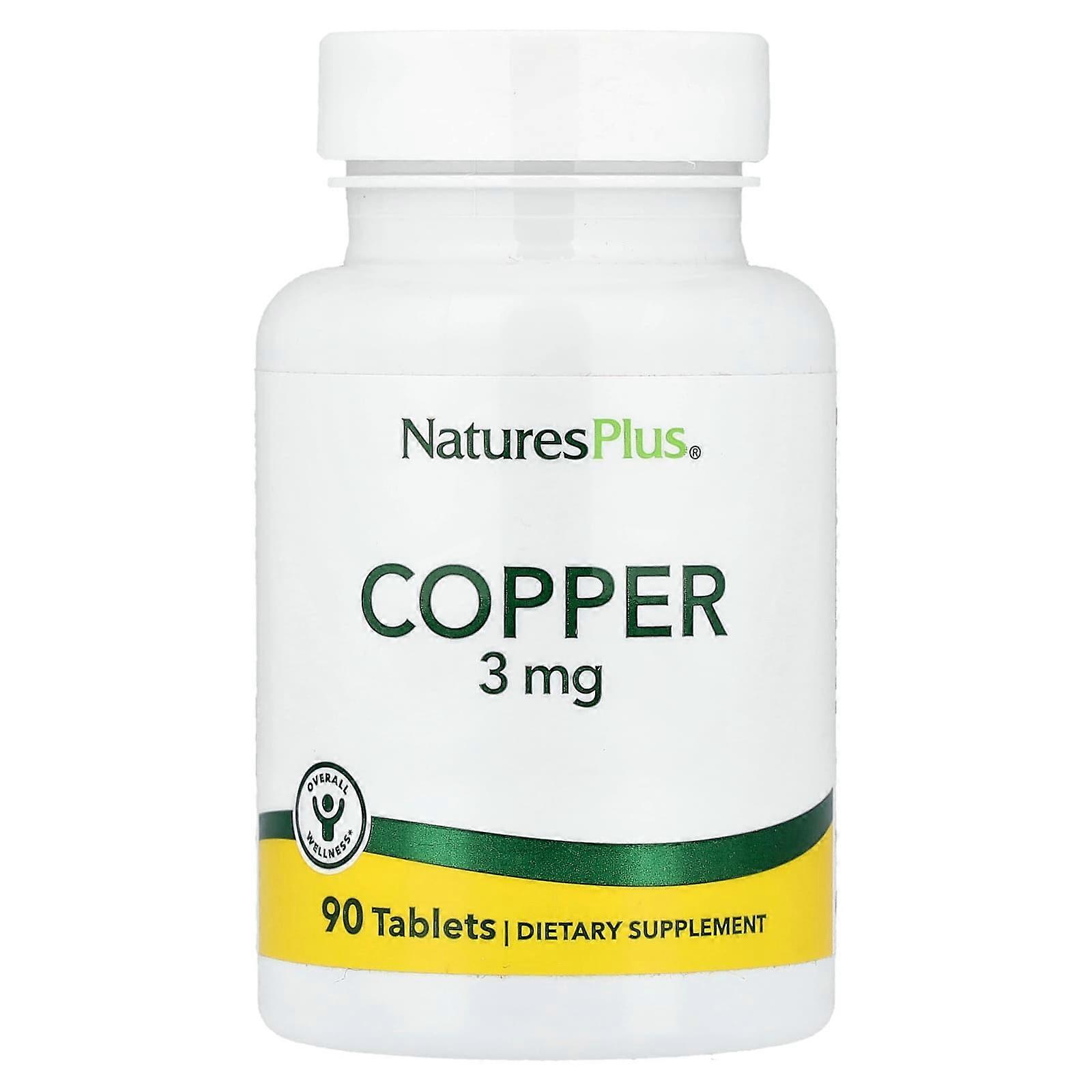 NaturesPlus, Copper, 3 mg, 90 Tablets