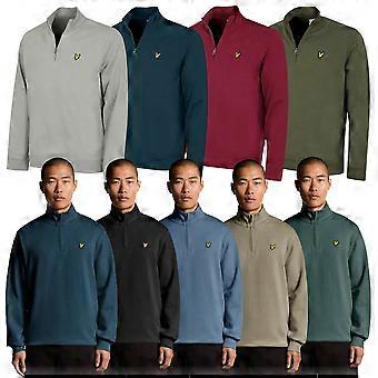 Lyle & Scott herre golfsweater i bomuld med blød kvalitet og kvart lynlås.