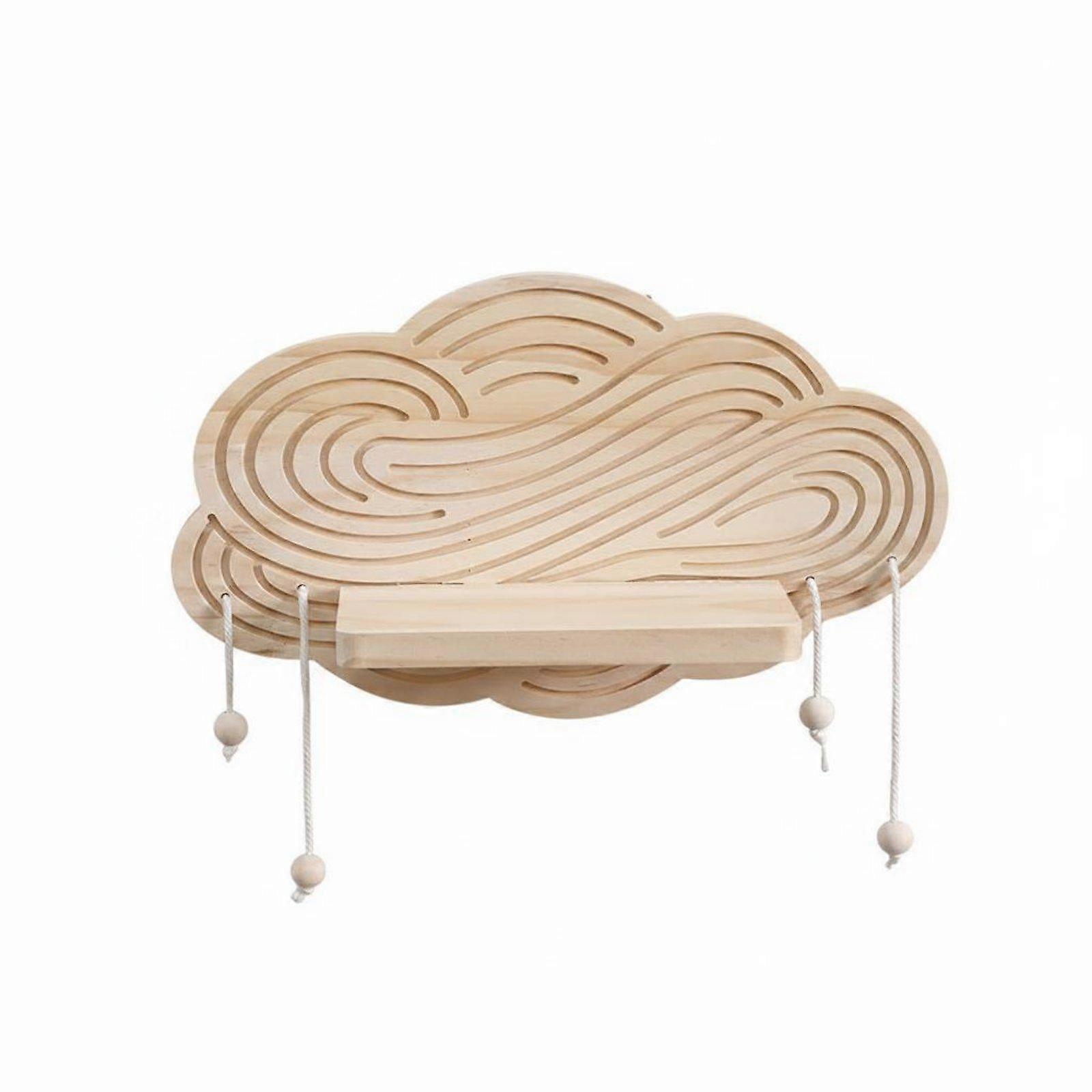 Wooden Cloud Shelf Decorative Cloud Wall Storage Space Saving for Bedroom