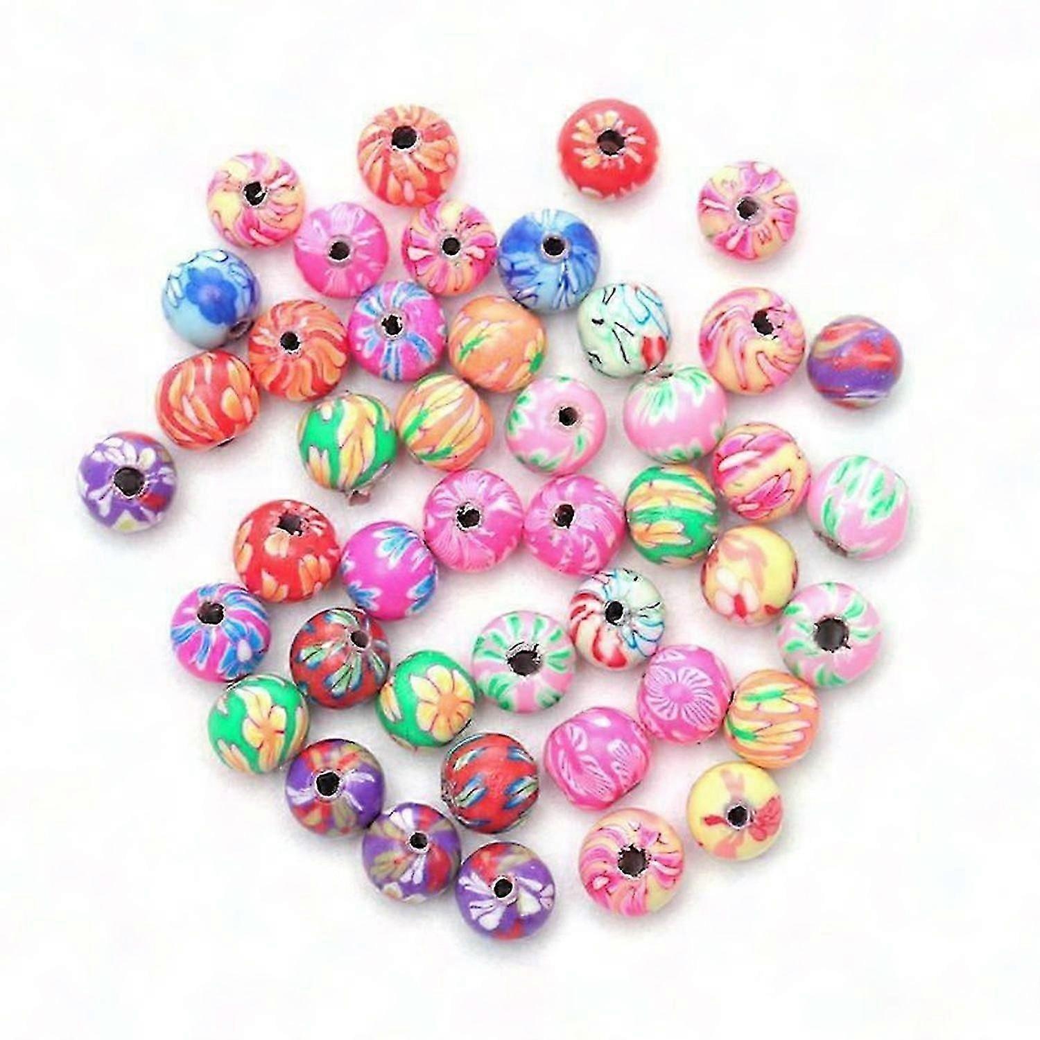 Polymer Flower Beads 8mm
