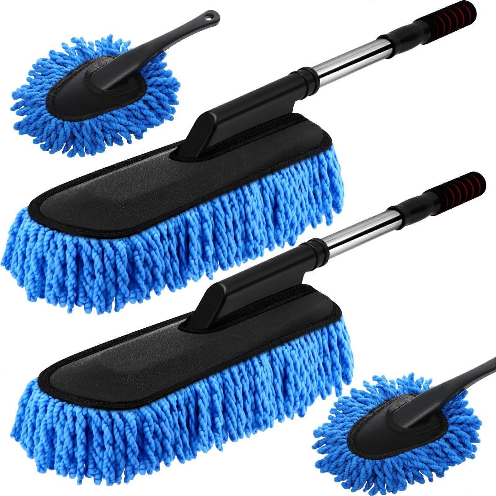Microfiber Car Duster with Extendable Handle for Interior and Exterior Cleaning