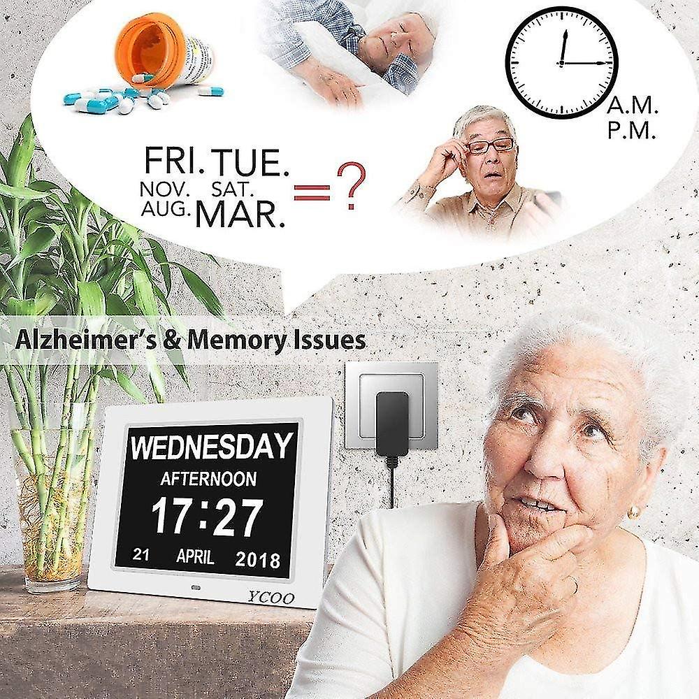 Dementia clocks 8 inches calendar clocks day date clock digital clock
