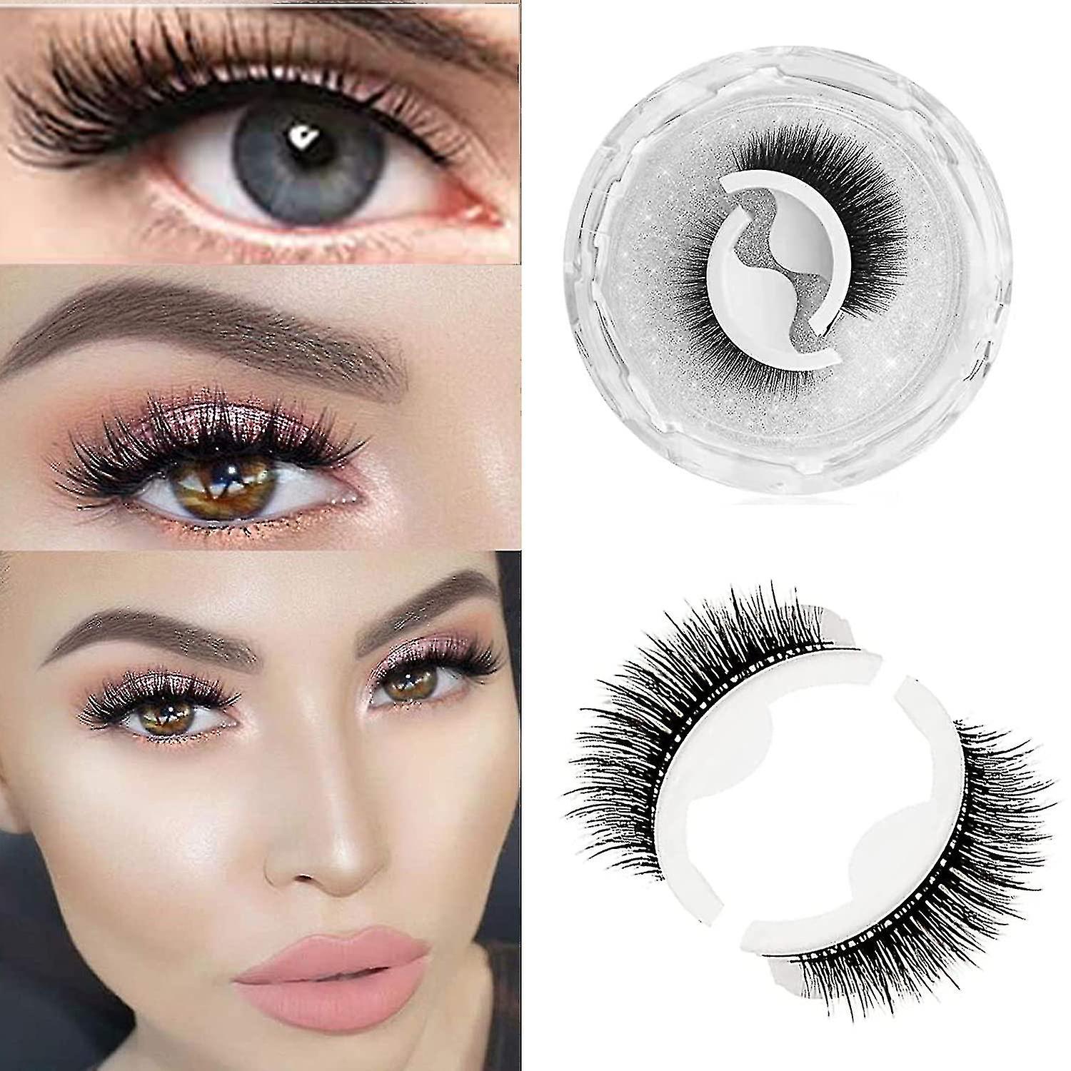 Reusable Self-adhesive Eyelashes No Glue Or Eyeliner Needed2-pairs