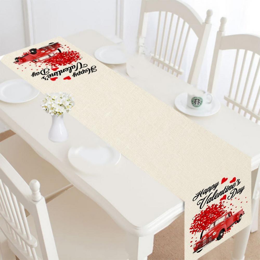 Valentines Day Table Runner Home Daily Use for Dining Table Household Supply