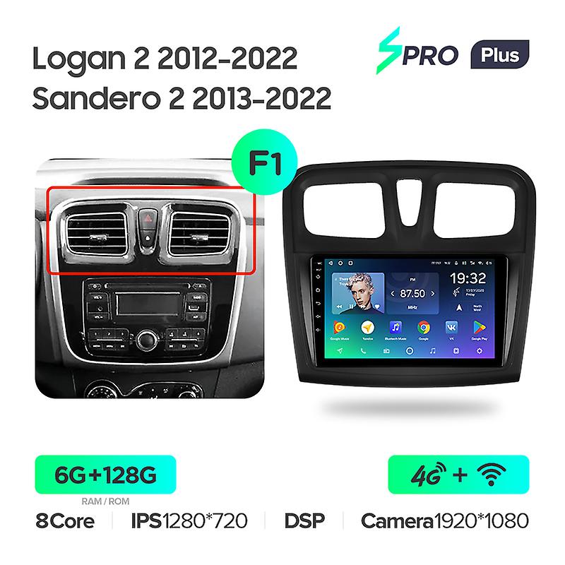 Pour Logan 2 2012 - 2022 Sandero 2 2013 - 2022 Autoradio Multimédia Lecteur Vidéo Navigation GPS Android 10 No 2din 2 Din Dvd