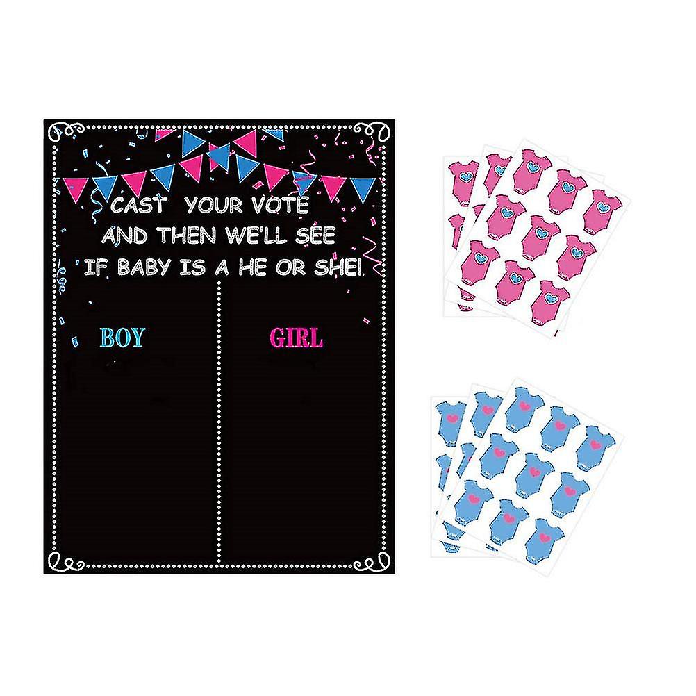 1 مجموعة حزب استخدام ملصق الجنس التصويت ملصقا ملصقات تحديد جنس الطفل متوافقة مع الآباء والأمهات حزب الاطفال