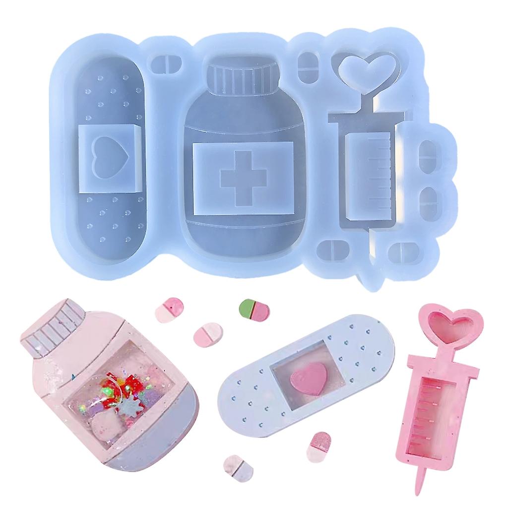 Quicksand Resin Shaker Silicone Mold Work Drum for DIY Crafts Keychain Decor