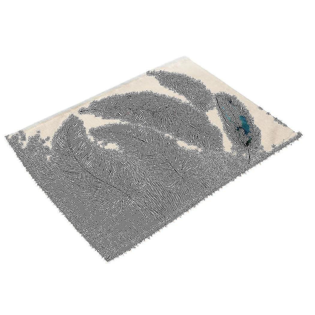 1pcs Colorful Feather Pattern Cotton And Linen Pads 42 X 32cm-e