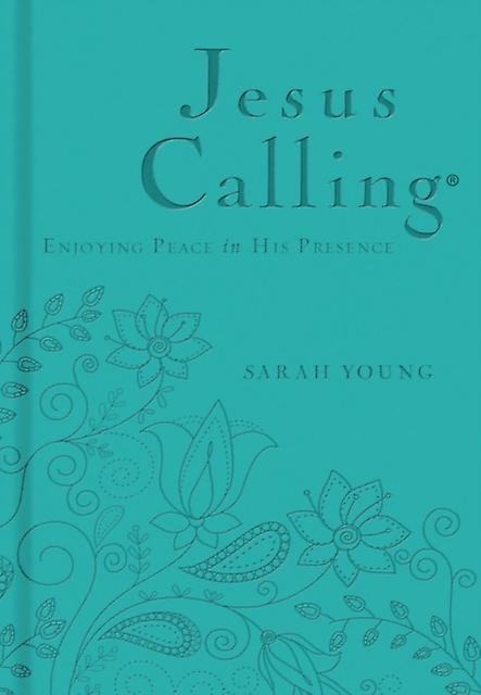 Jesus Calling Teal Leathersoft With Scripture References by Sarah Young Leather  fine binding Book