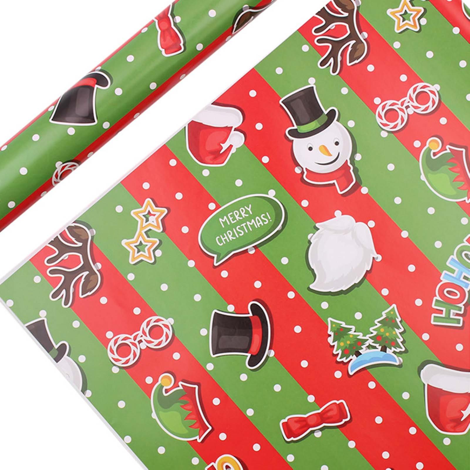 4pcs Cartoon Papercraft Gift Wrap Vivid And Colorful Wrapping Paper For Christmas Eve And Christmas