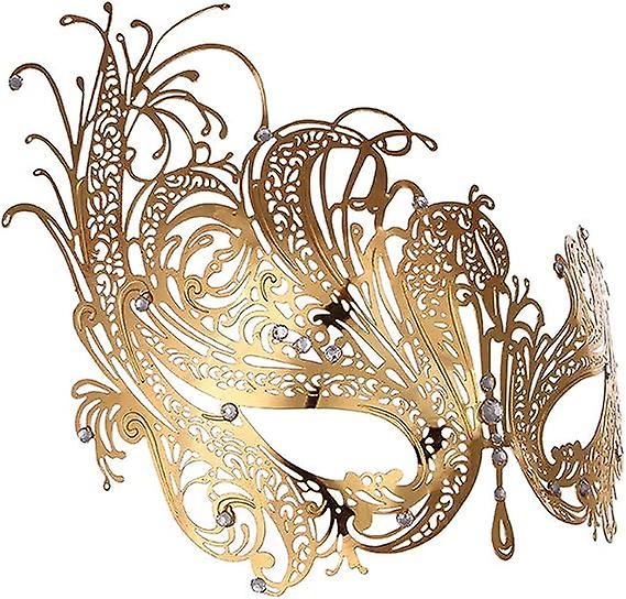 Mascara De Mascarada Plateada Para Pareja | Diseño Veneciano De Metal Elegante Y Duradero | Ideal Para Halloween, Carnaval Y Bodas