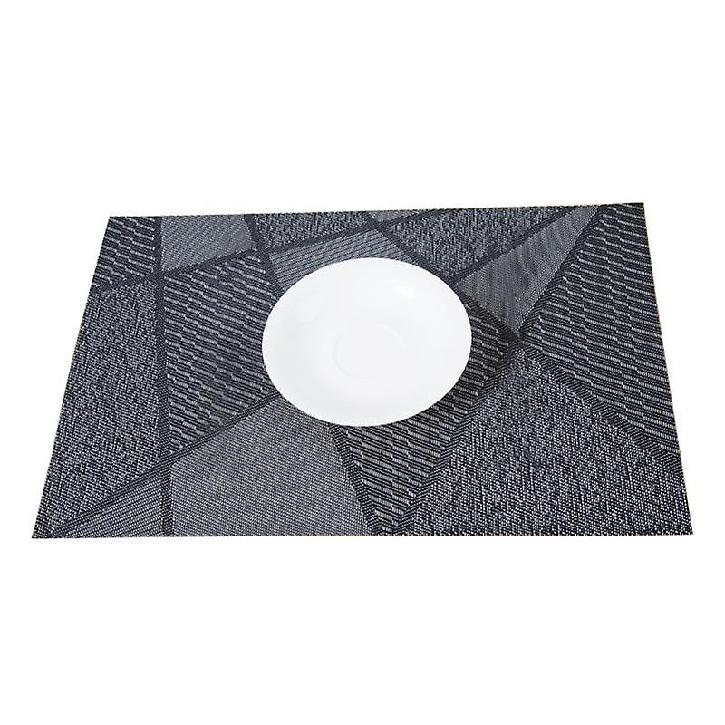 Table Mat Anti-skid Absorbent PVC Geometric Pattern Insulation Pad for Dining Table