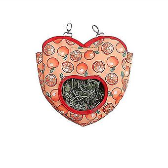Rabbit Hay Feeder Bag Small Animal Heart Shape Hanging Feeders For Guinea Pigbasketball(t-0-g)