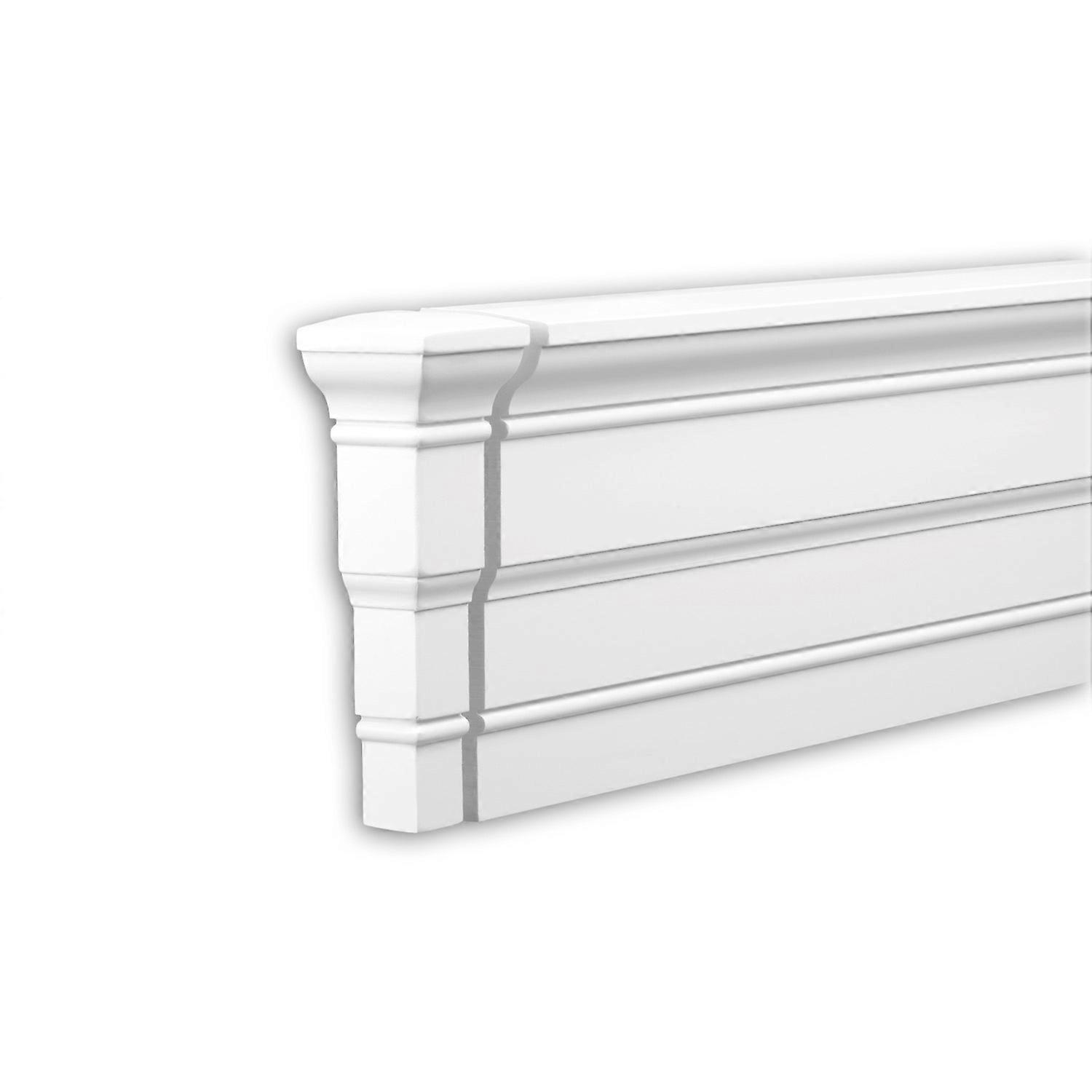 e-Delux GmbH 1 x Élément d'aboutement 404331 Profhome 6,7 cm x 6,7 cm x 20,8 cm blanc Mousse de polyuréthane rigide prétraité léger, solide, indéforma