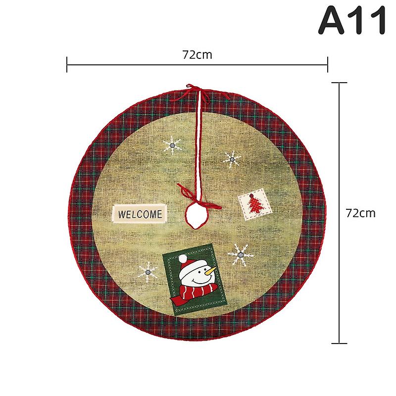 Christmas Tree Skirt Cartoon Santa Claus Snowman Xmas Tree Skirt Christmas Decor