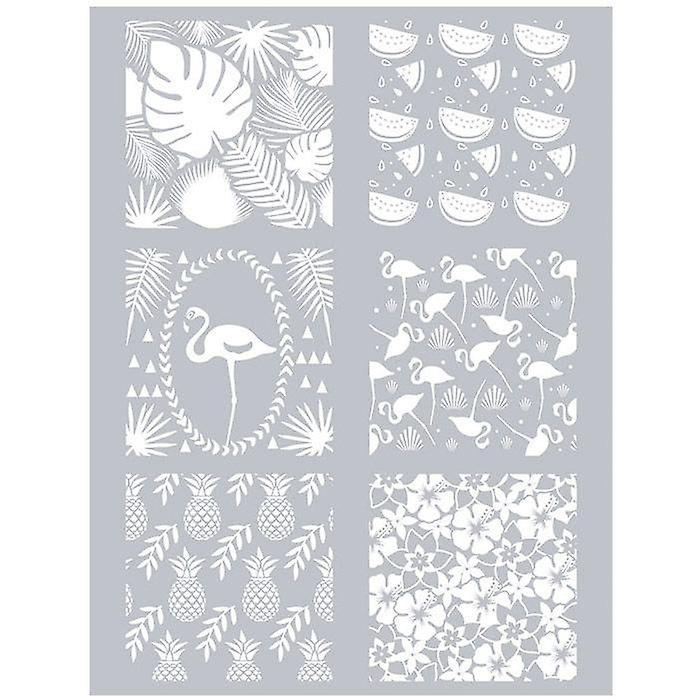 Polymer paste stencil 11,4 x 15,3 cm - Tropical