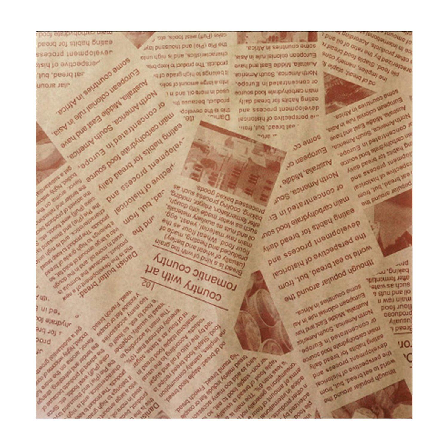 100Pcs Oil-absorbing Paper Non Stick Printing Design Sandwich Wrapping Paper Food Basket Liner