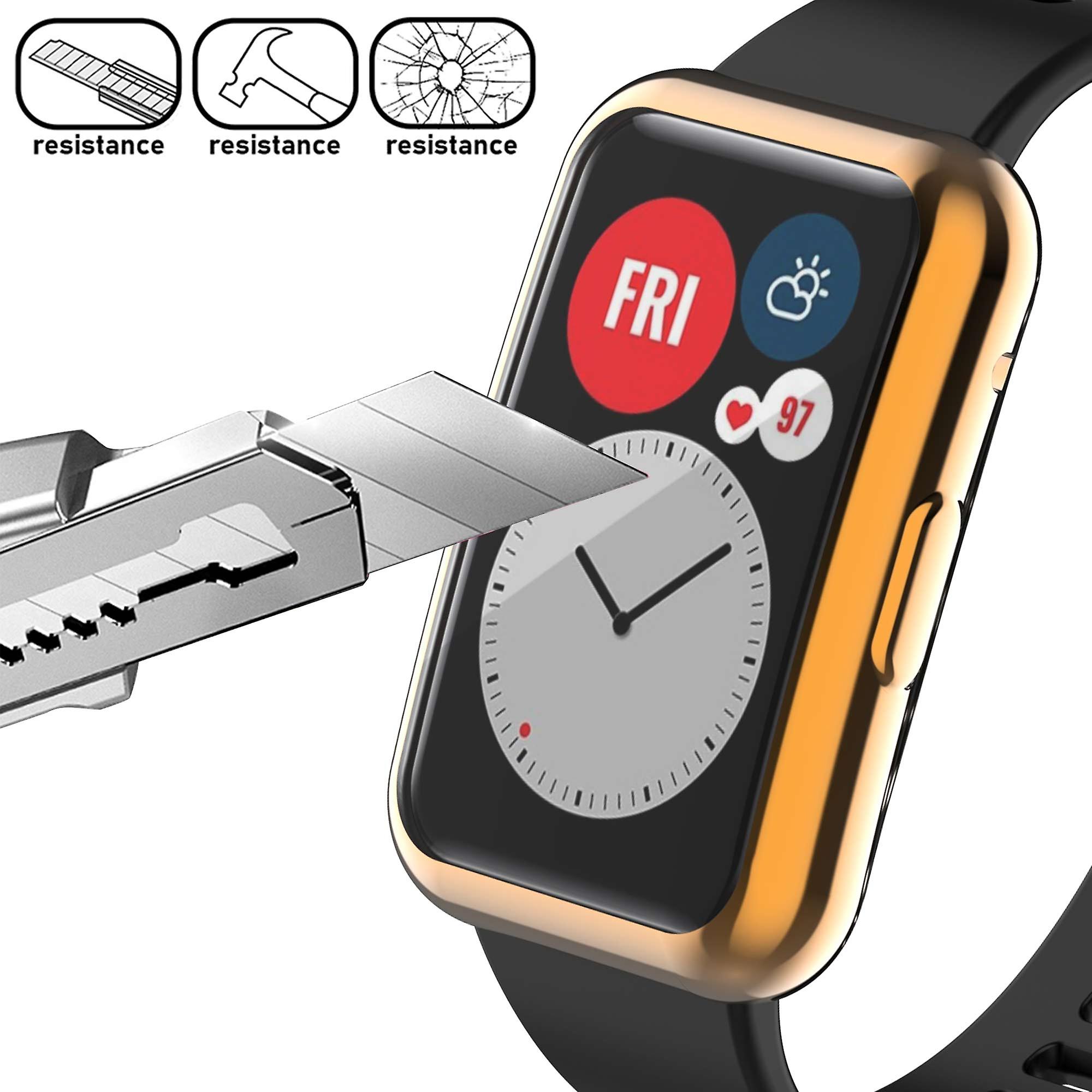 HUAWEI Watch FITフルカバーケーススクリーンプロテクターソフトTPU傷のつきにくいオールラウンド保護ケースと互換性のあるケース