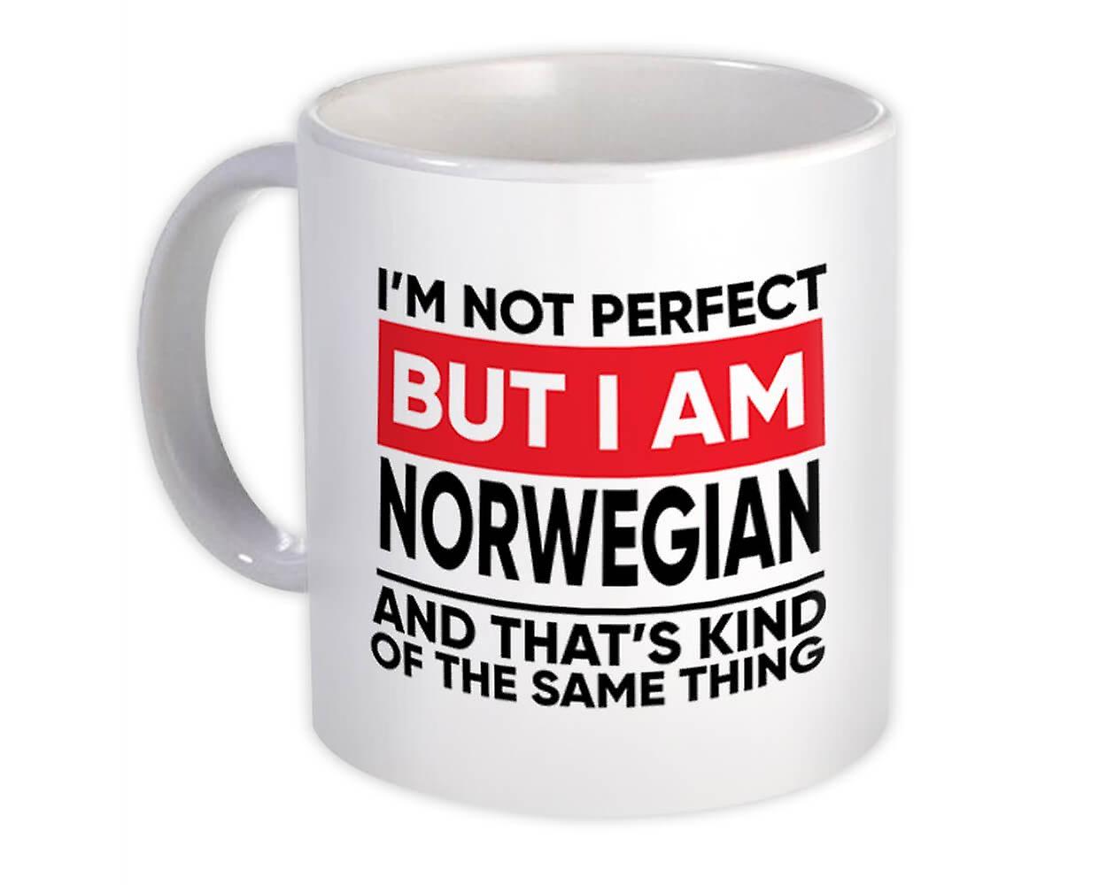 Presentmugg: Jag är inte perfekt norska Norge