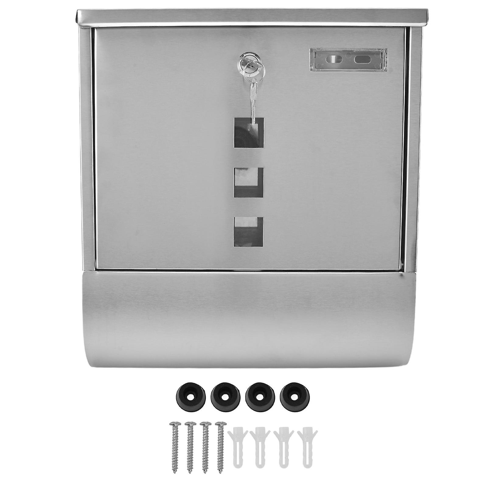 Mail Box European Style Narrow Slot Stainless Steel Hanging Hanging Mailbox for Outside Garden