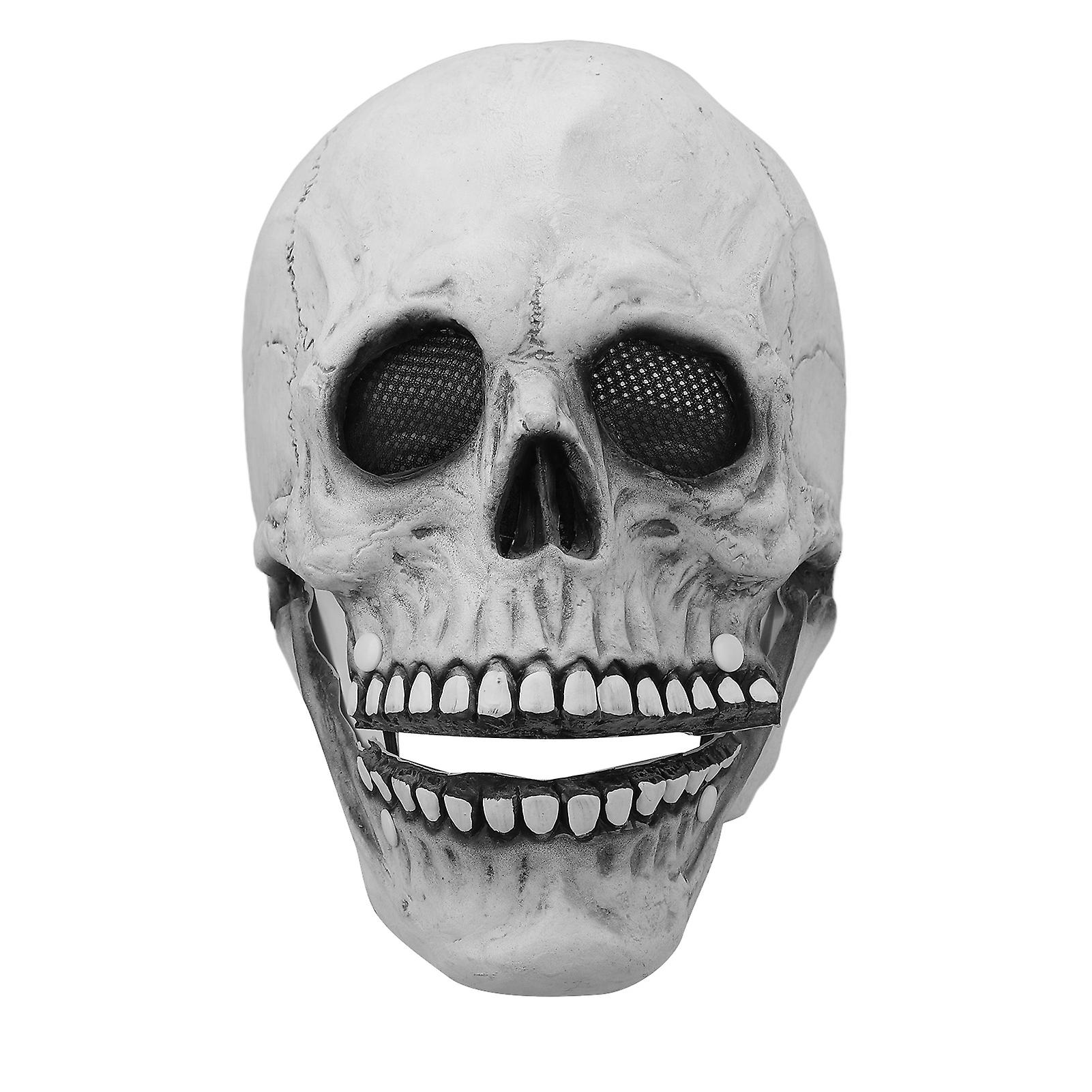 Skull Mask Halloween Breathable Durable Latex Skeleton Mask with Movable Jaw for Party Costume Ball and Events