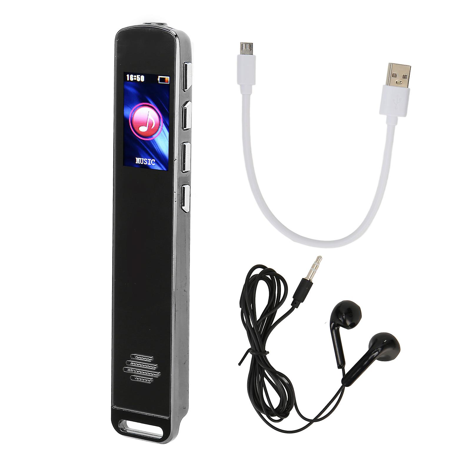 16GB Mini Voice Recorder with AI Noise Reduction, Voice to Text, and MP3 Playback