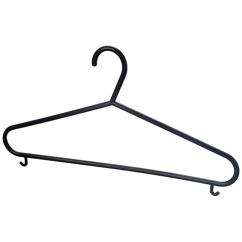 20 Pack Hangers with Trouser Bar and Hooks Black