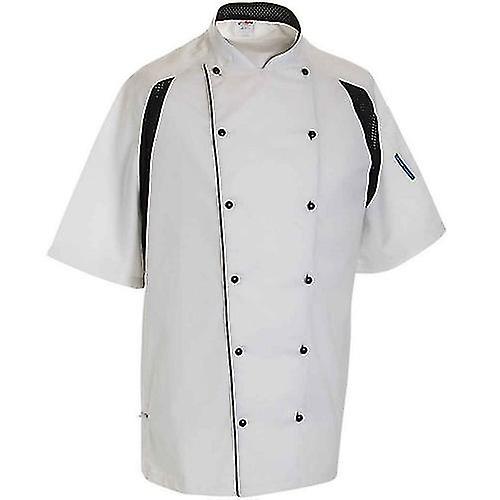 Le Chef Unisex Adult Executive Contrast Detail Short-Sleeved Chef Jacket