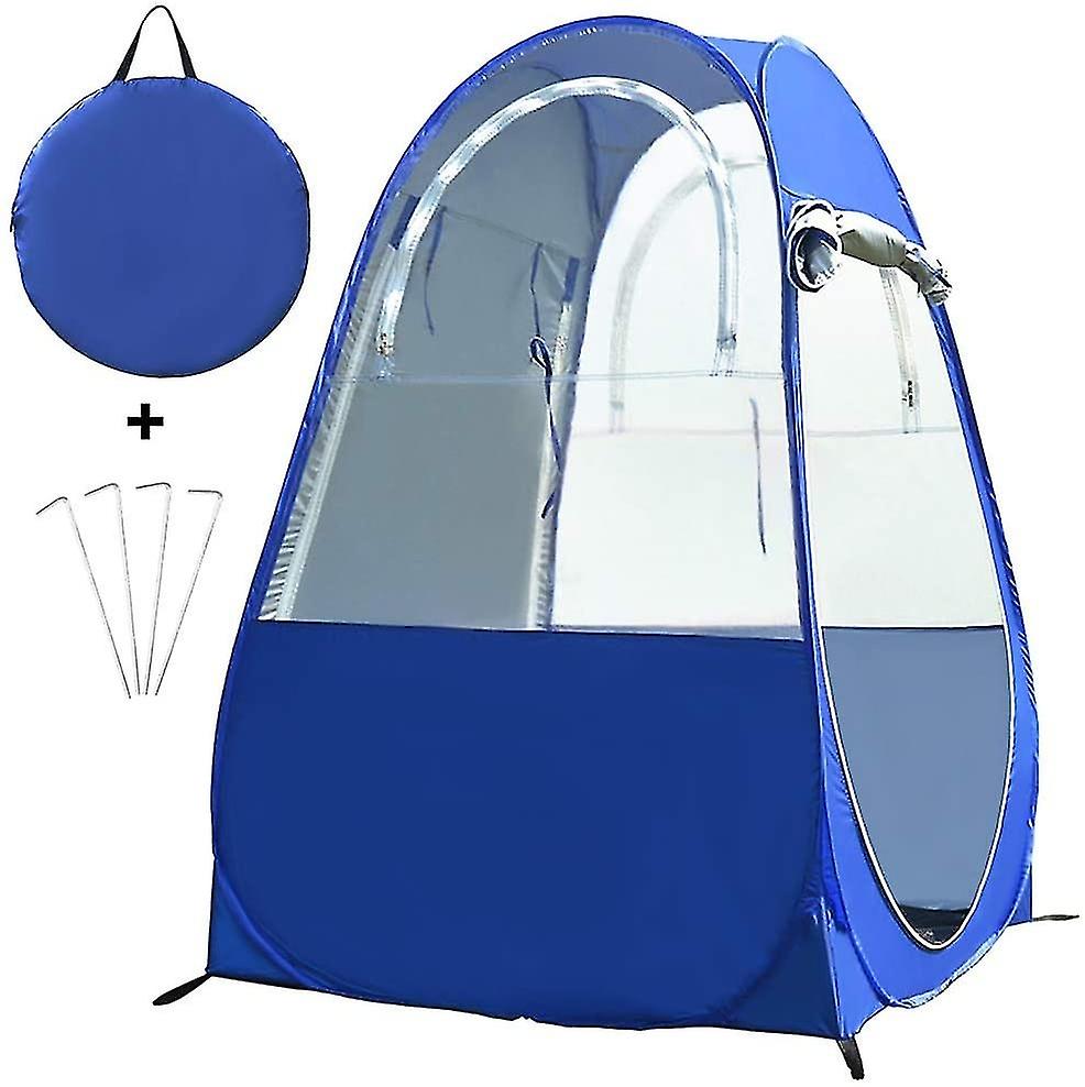 Pop-up single-person ice fishing tent, rainproof and UV-proof fishing tent with doors on both sides