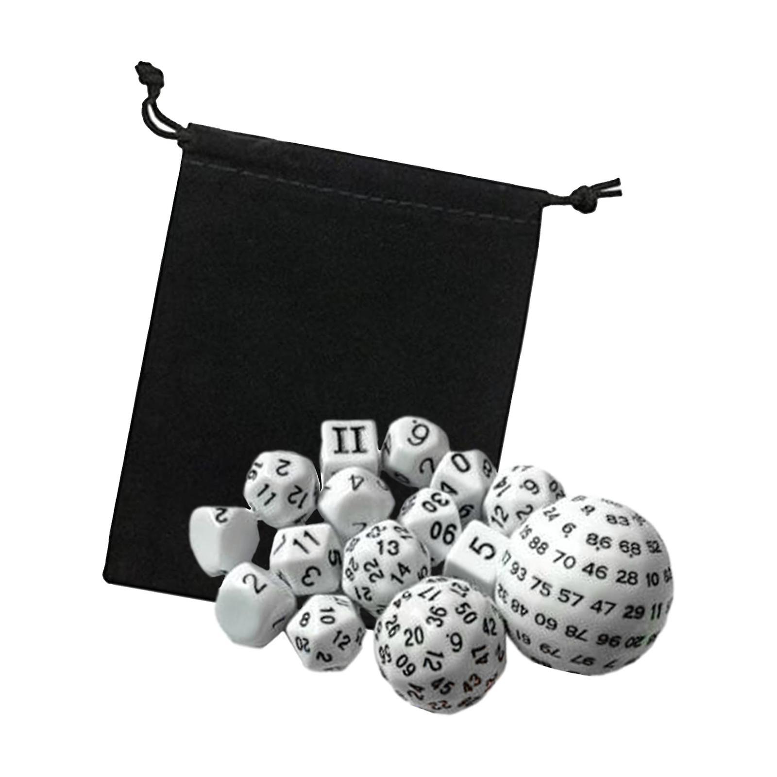 15x Polyhedral Dices Acrylic Dices D3-d100 Game Dices Multi Sided Dices for Card Games Party Game Role Playing Game Card Games