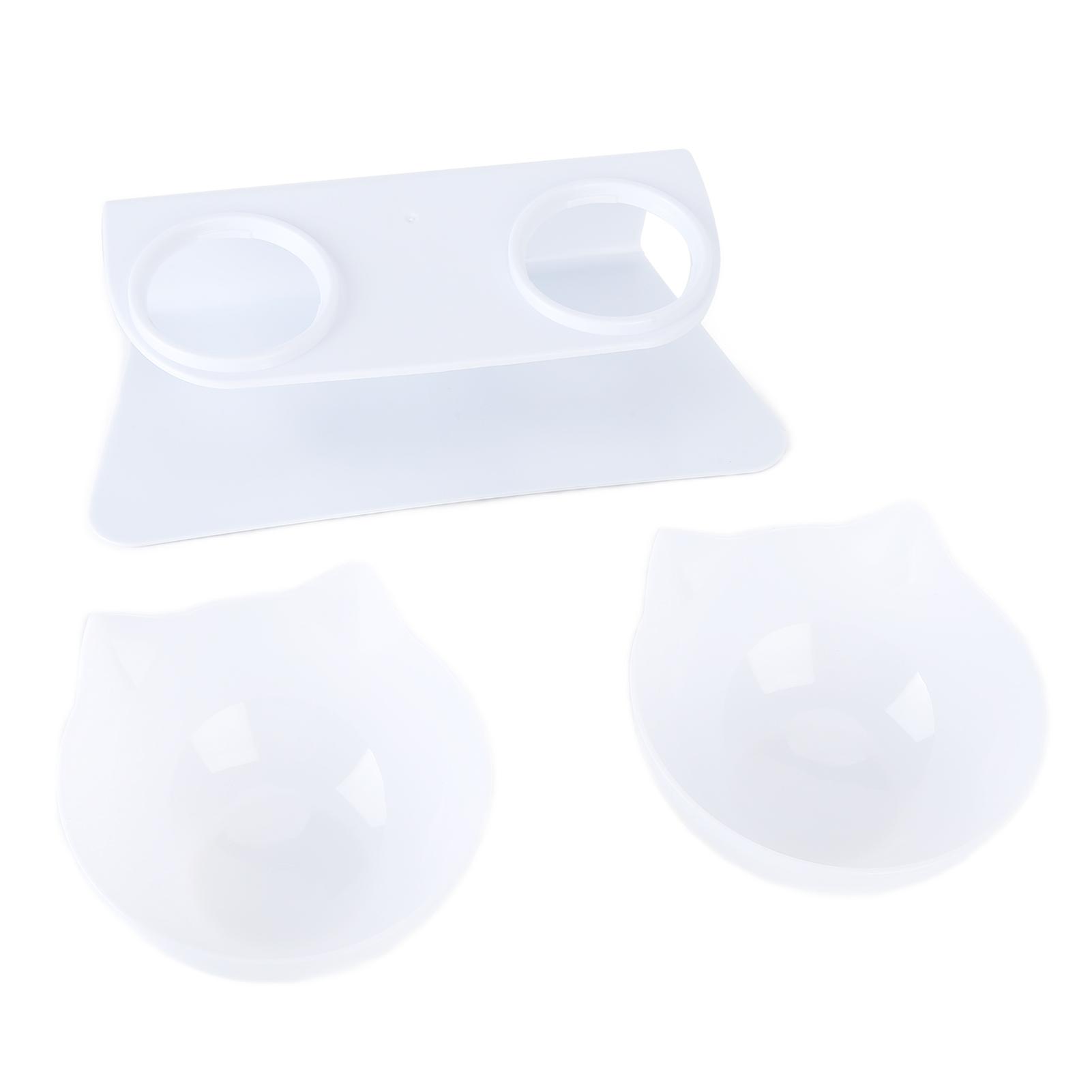 Pet Bowl for Cats and Dogs with Storage Rack, Raised Design, Non-Slip Base, Ideal for Small Pets