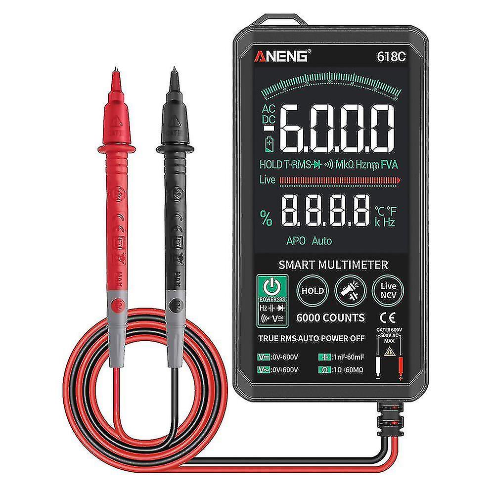Diode Tester Ac Dc Voltage Resistance Capacitance Backlight Digital Multimeter Touch Screen Continuity Home Electronic Data Hold