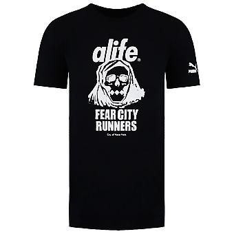 Puma x Alife Olympic Logo T-Shirt Kurzarm Herren T-Shirt Schwarz 570472 01 A8E