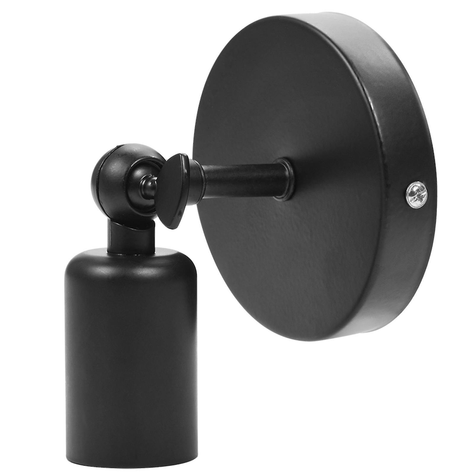 Retro style wall light with E27 socket (black)