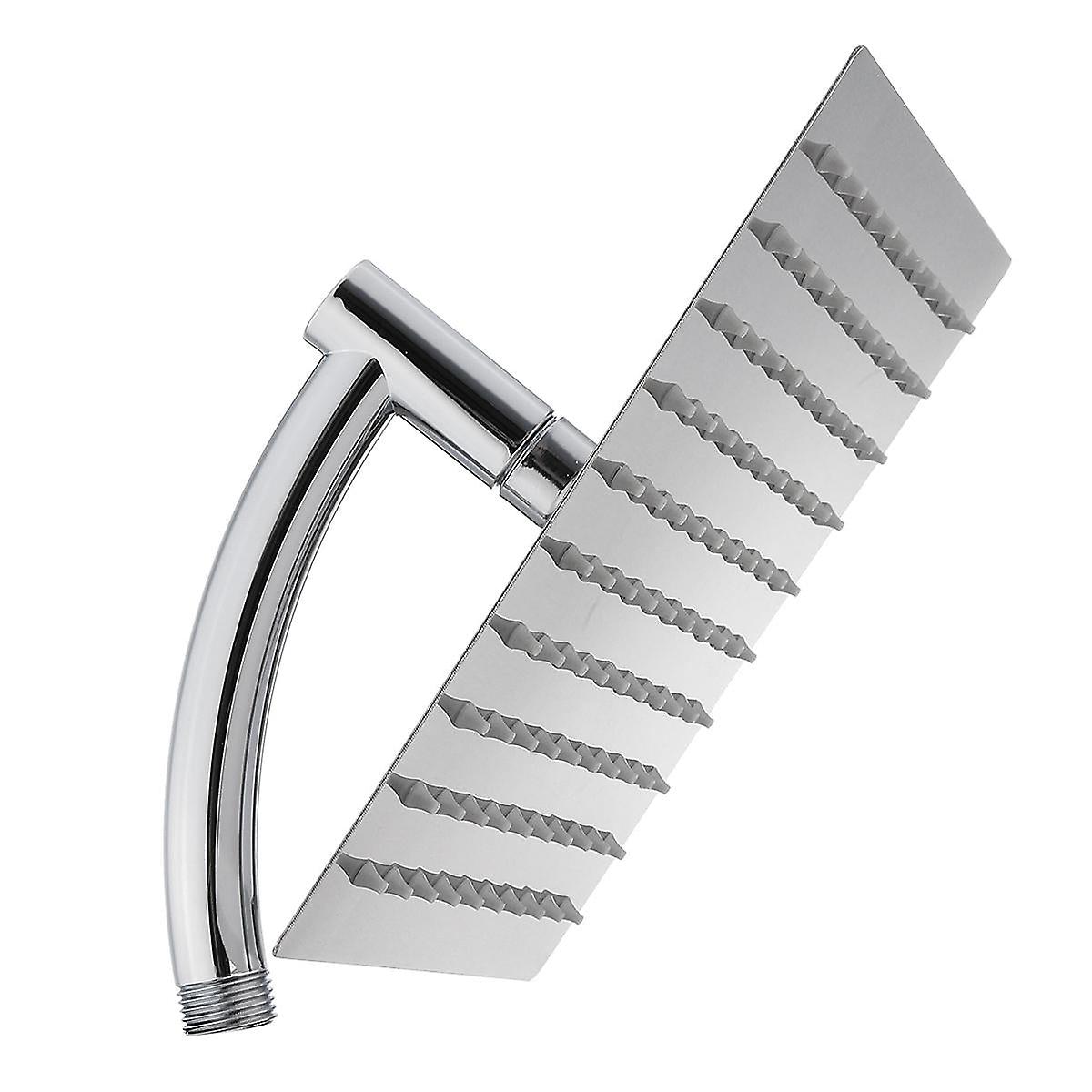 Square 8 Inch Rainfall Shower Head Extension With Arm Hose Kit Overhead