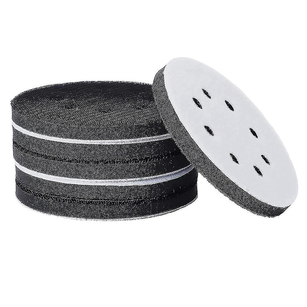 6pcs 5 Inch(125mm) 8-hole Soft Sponge Interface Pad For Sanding Pads And Hookloop Sanding Discs Fo