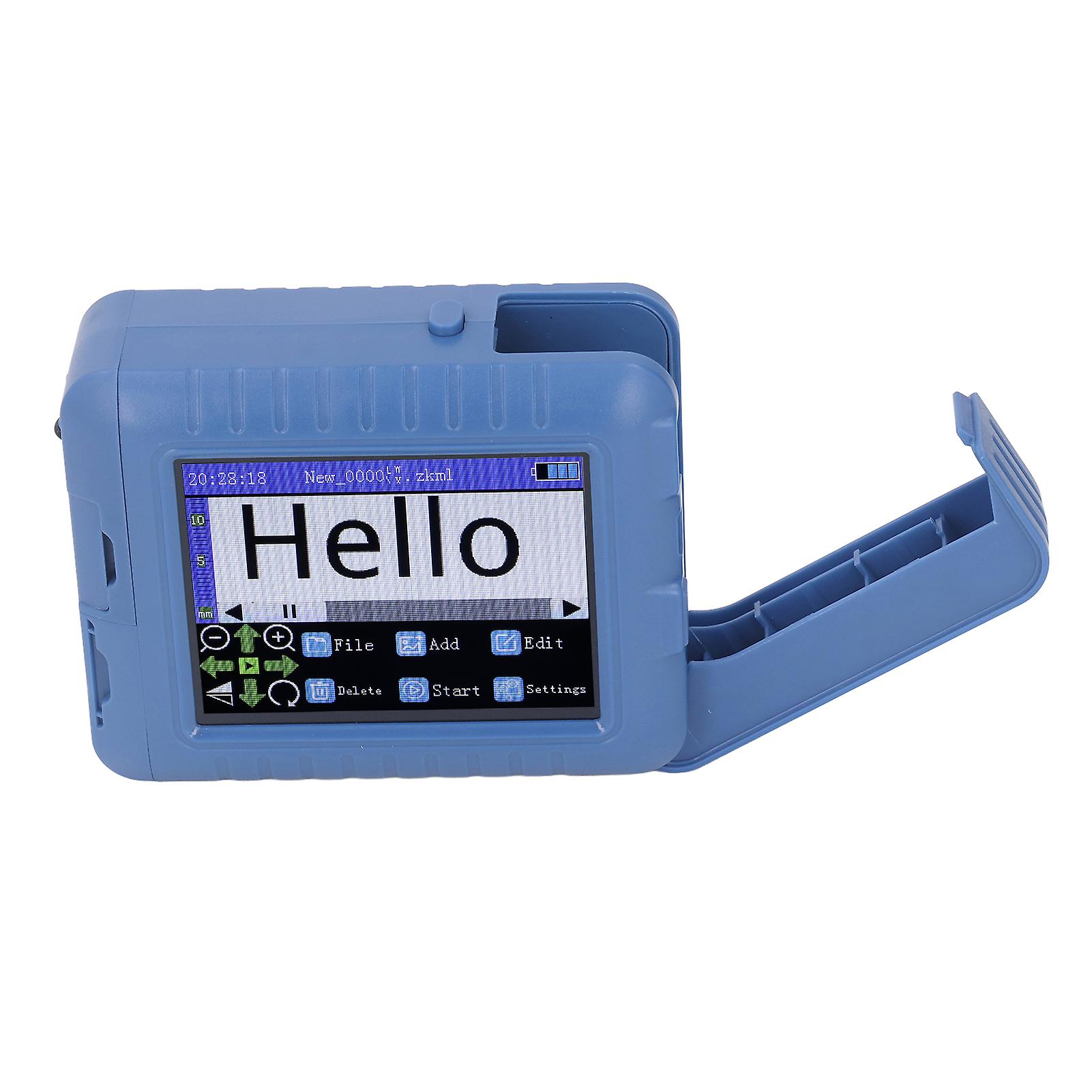 12.7mm 3.5in Mini Smart Inkjet Printer Blue Looking Type C DPI Adjustable QR Code Printing Machine 2000mAh 