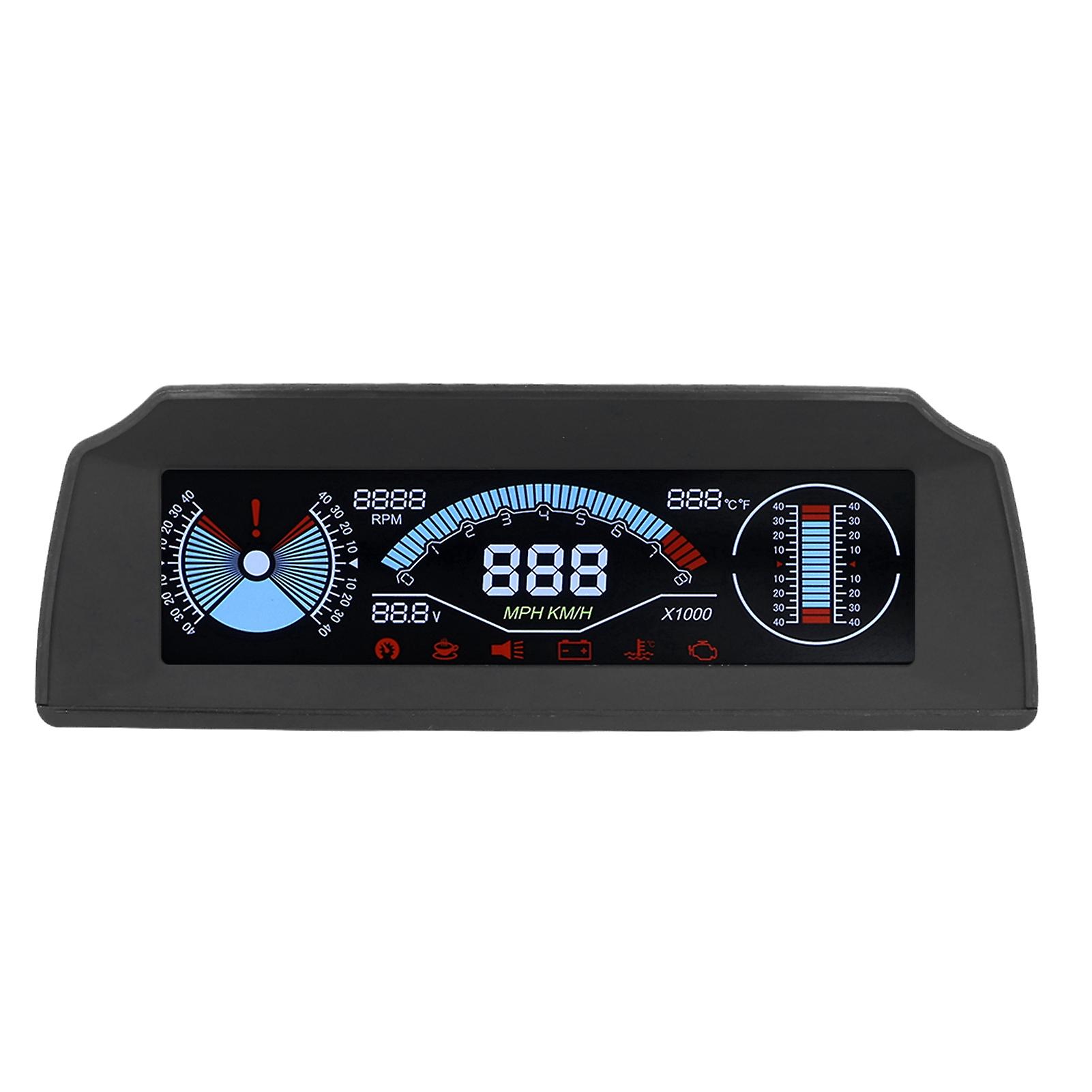 Intelligent HUD Display OBD LCD Color Screen 10V-30V Universal