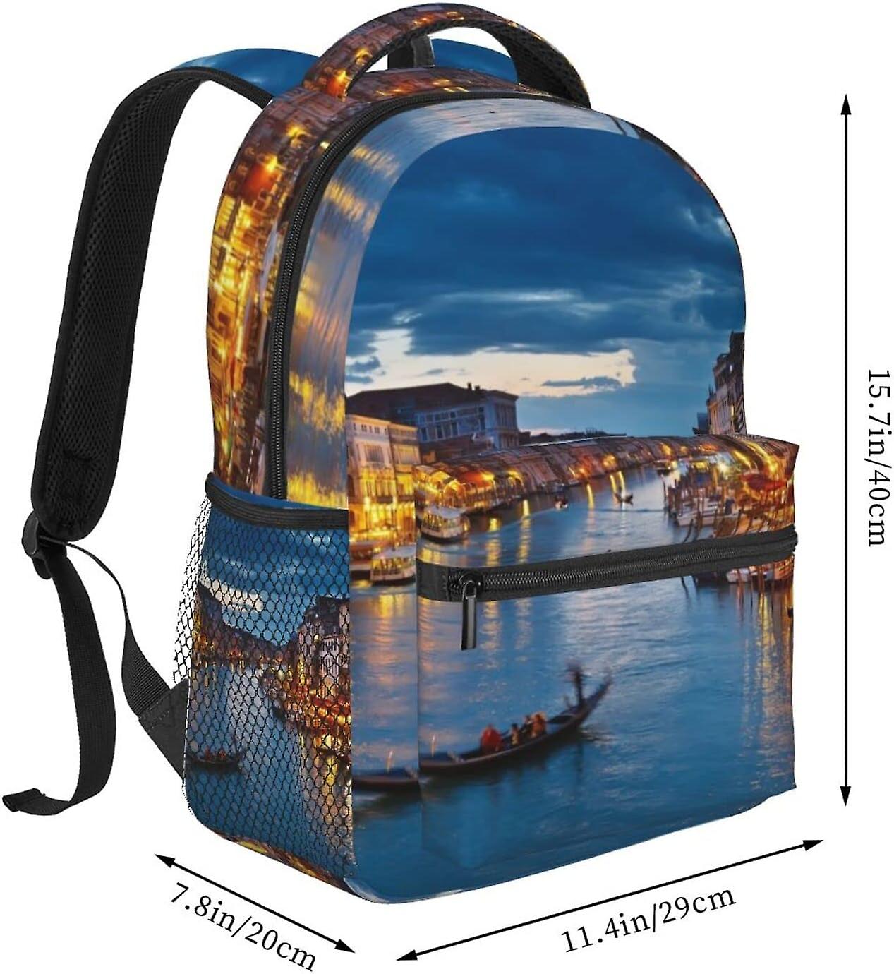 Venezia Nightprint Gutter Jenter Tenåringer Ryggsekk Fritid Reiseveske