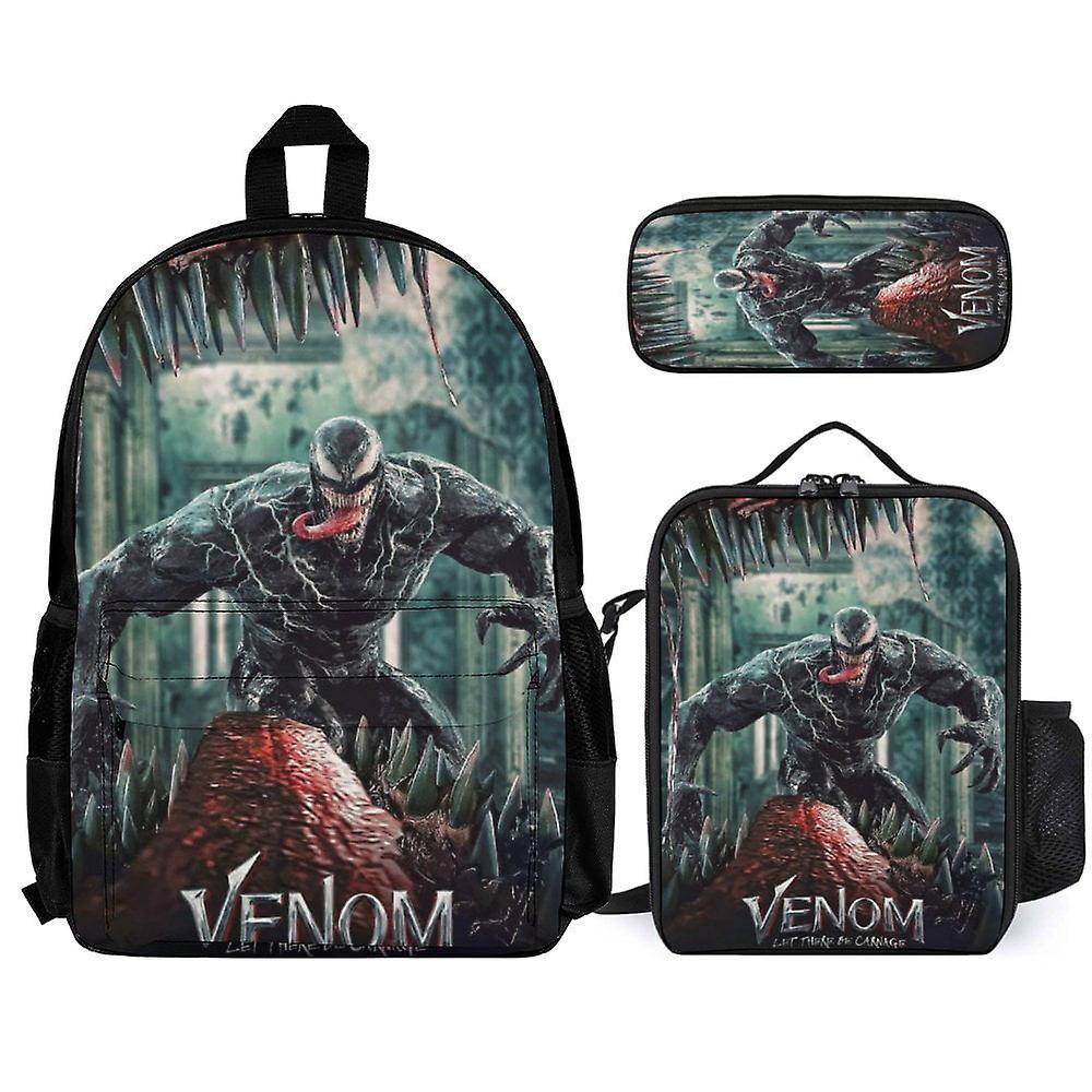 Venom 3Pcs Backpacks Sets with Lunch Bag And Pencil Case
