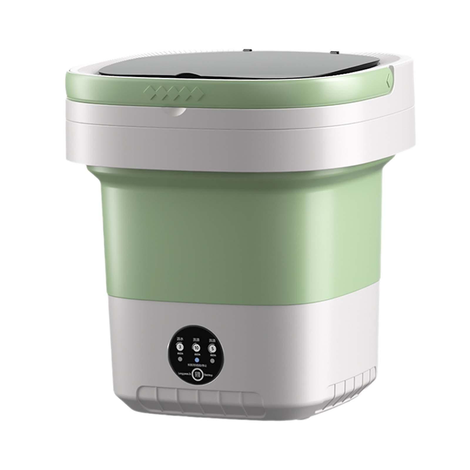 Portable Washing Machine Foldable Mini Washing Machine for Underwear Laundry green