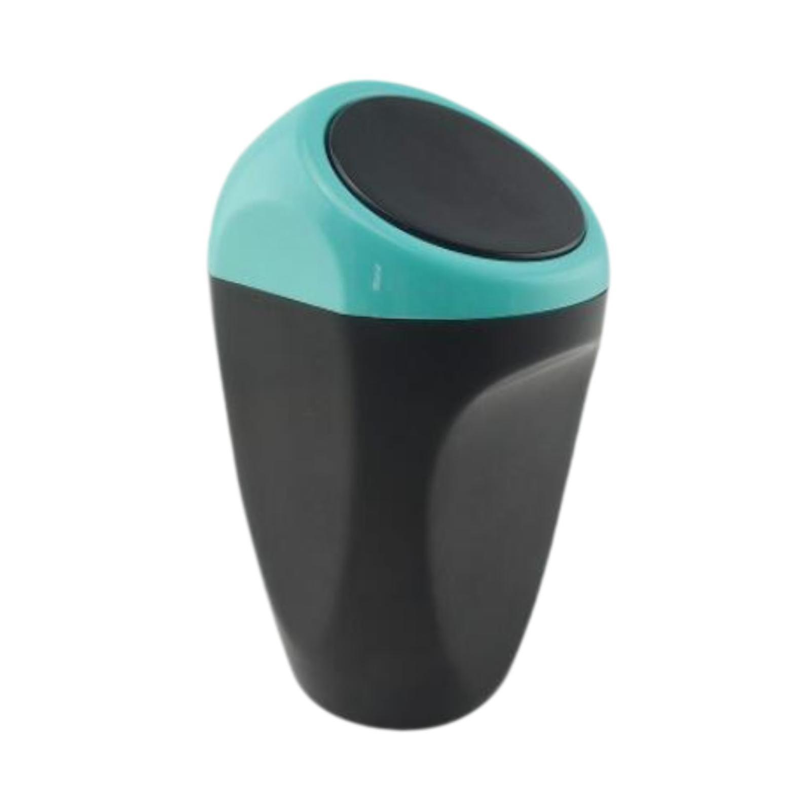 Generic Car Trash Can Leakproof Mini Garbage Bin for Kitchen Office Car Blue